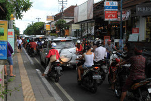 Hayli Nicole Bali-1 A traffic jam in Ubud center.